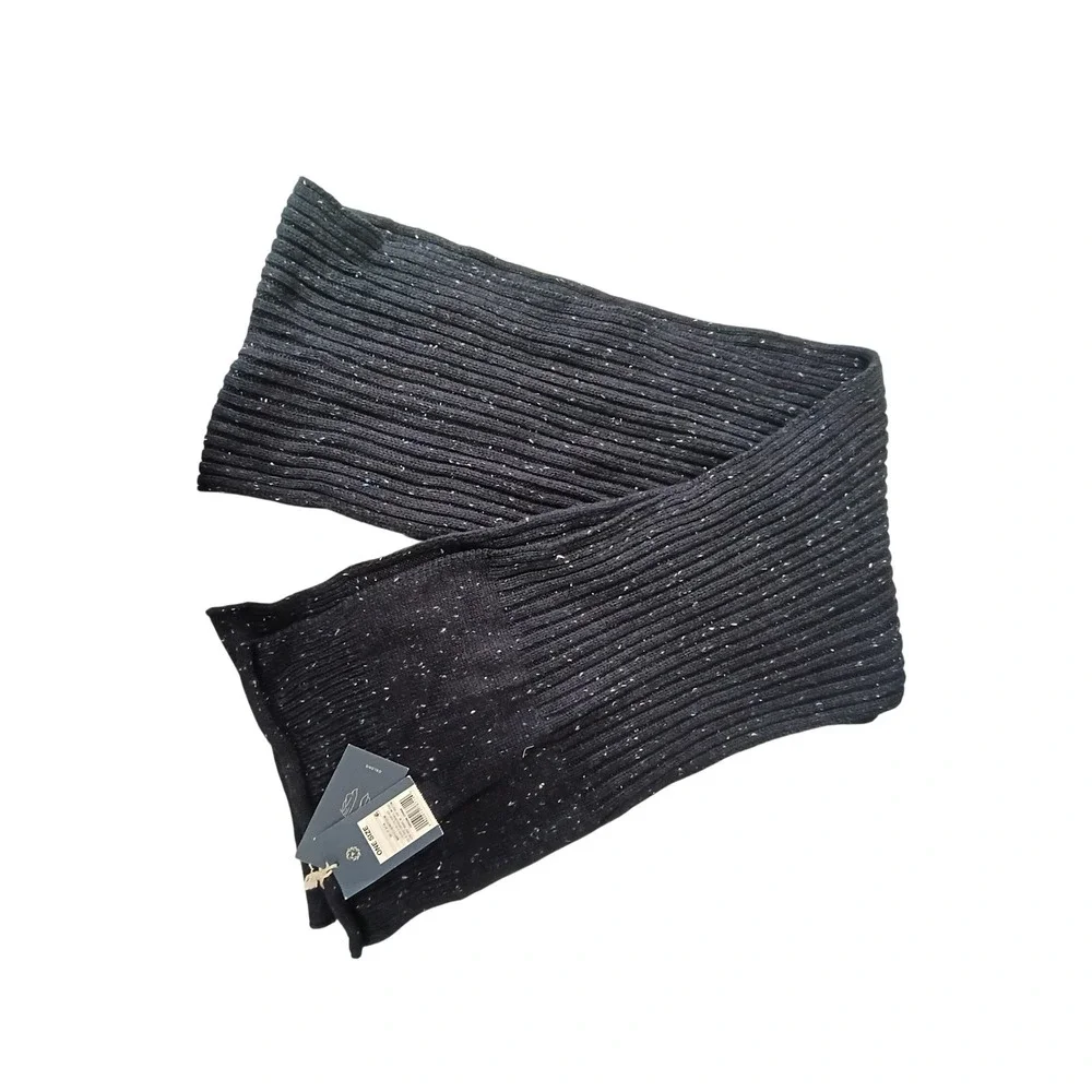 Universal Thread Navy Blue Speckled Rib Knit Oblong‎ Scarf NWT One Size